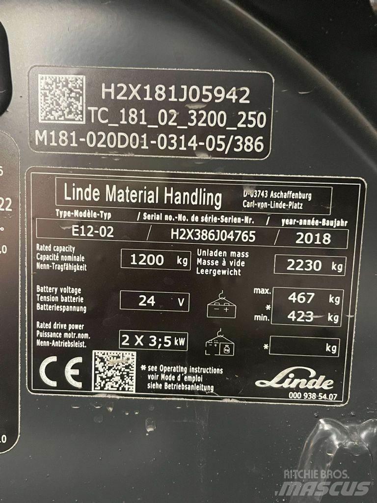 Linde E12-02-386 Empilhadores eléctricos