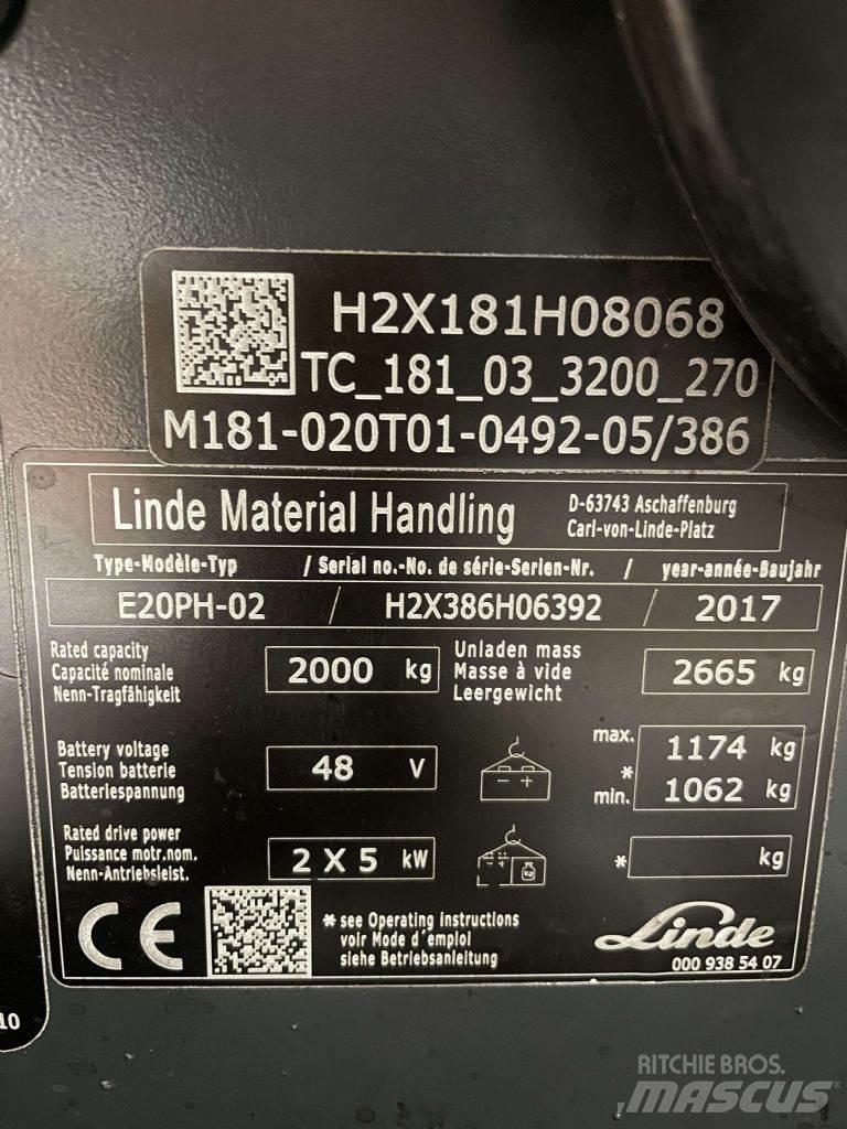 Linde E20PH-02-386 Empilhadores eléctricos