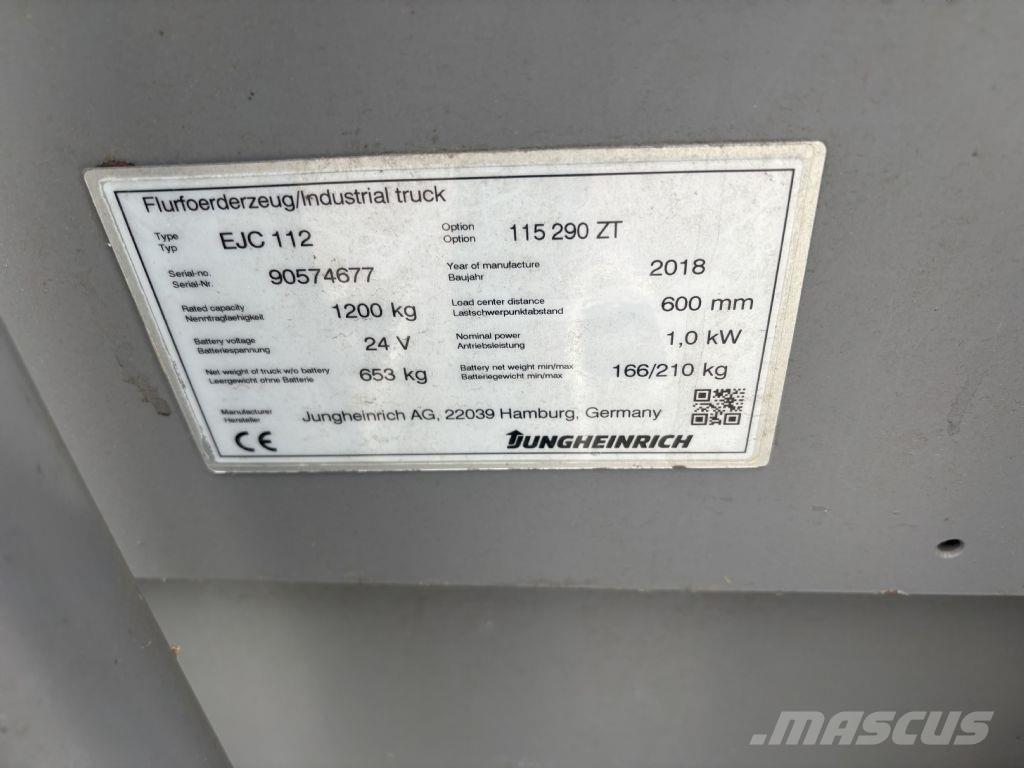 Jungheinrich EJC 112 Empilhador para operador externo