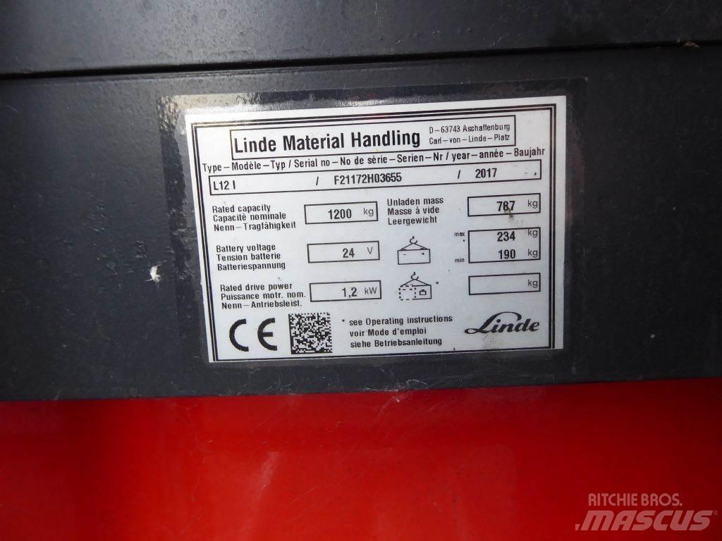 Linde L12L Empilhador para operador externo