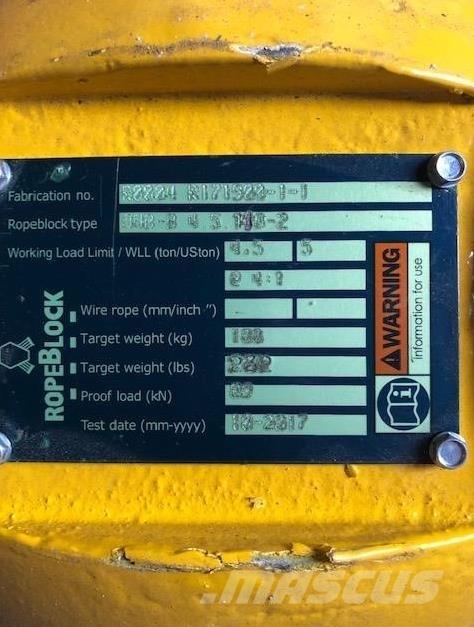  RopeBlock Peças e equipamento de gruas