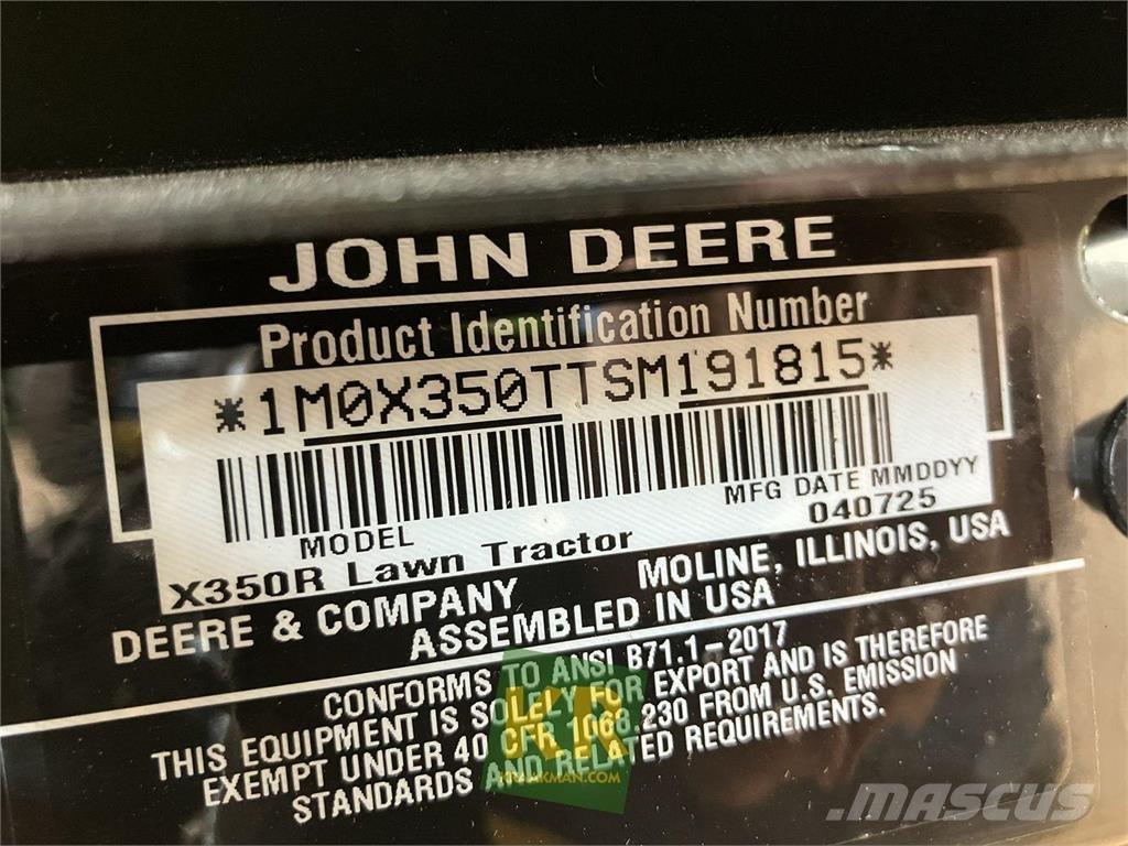 John Deere X350R Corta-Relvas Riders