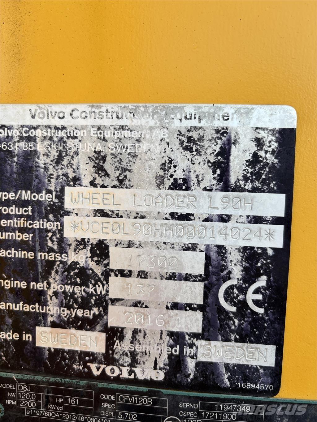 Volvo L90H Carregadeiras de rodas