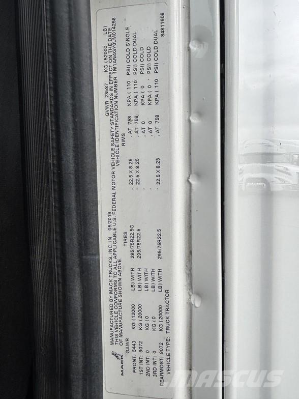 Mack ANTHEM 64T Cavalos Mecânicos