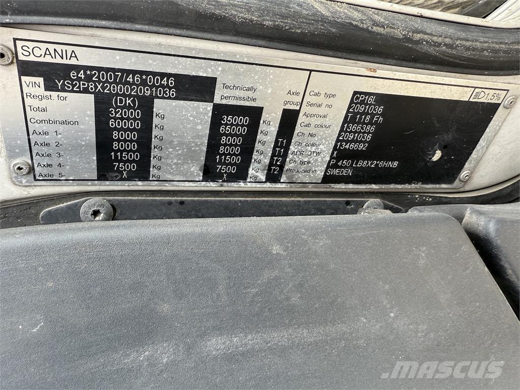 Scania P450 Euro6 Camiões Aspiradores Combi