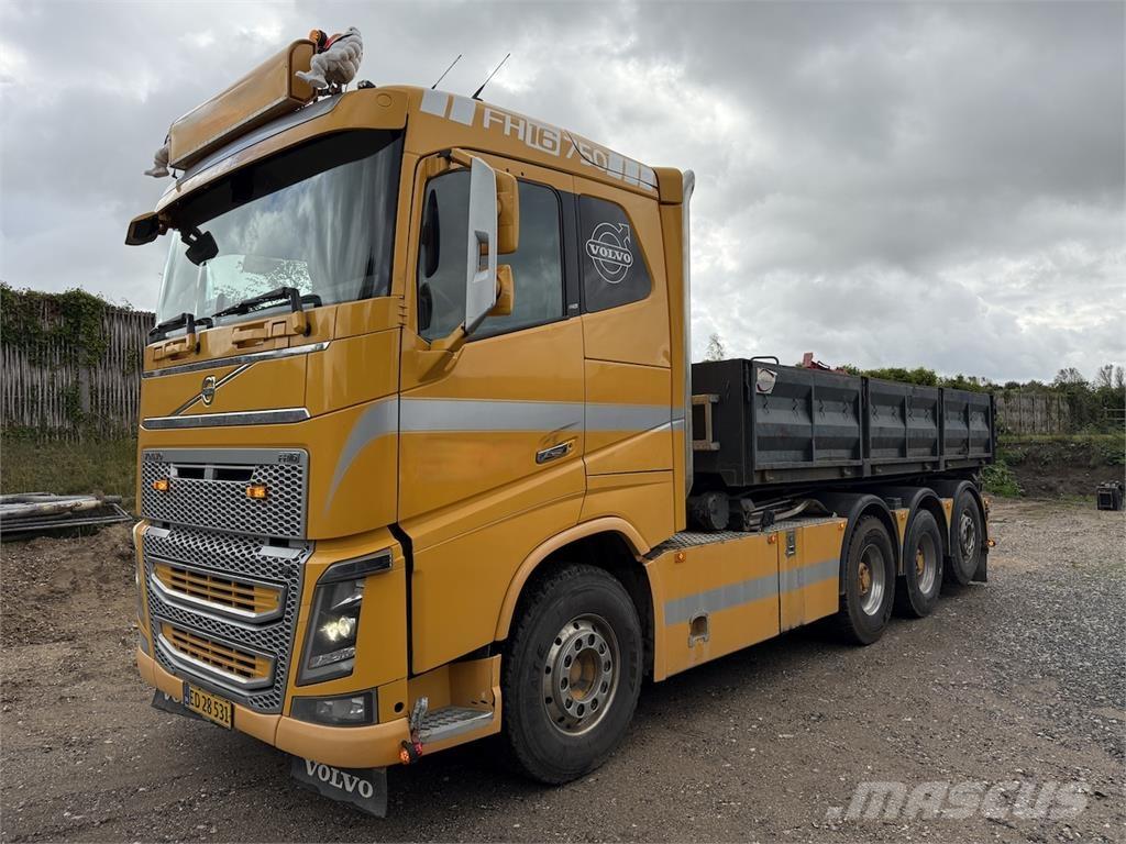 Volvo FH16 750hk Camiões caixa desmontável com elevador de cabo