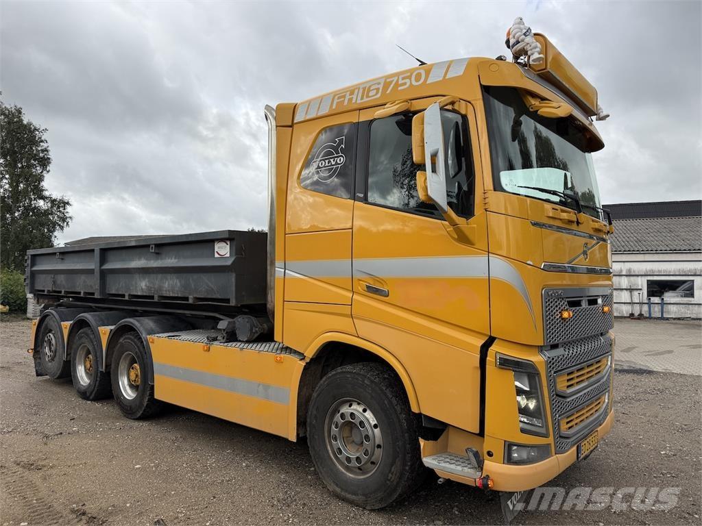 Volvo FH16 750hk Camiões caixa desmontável com elevador de cabo