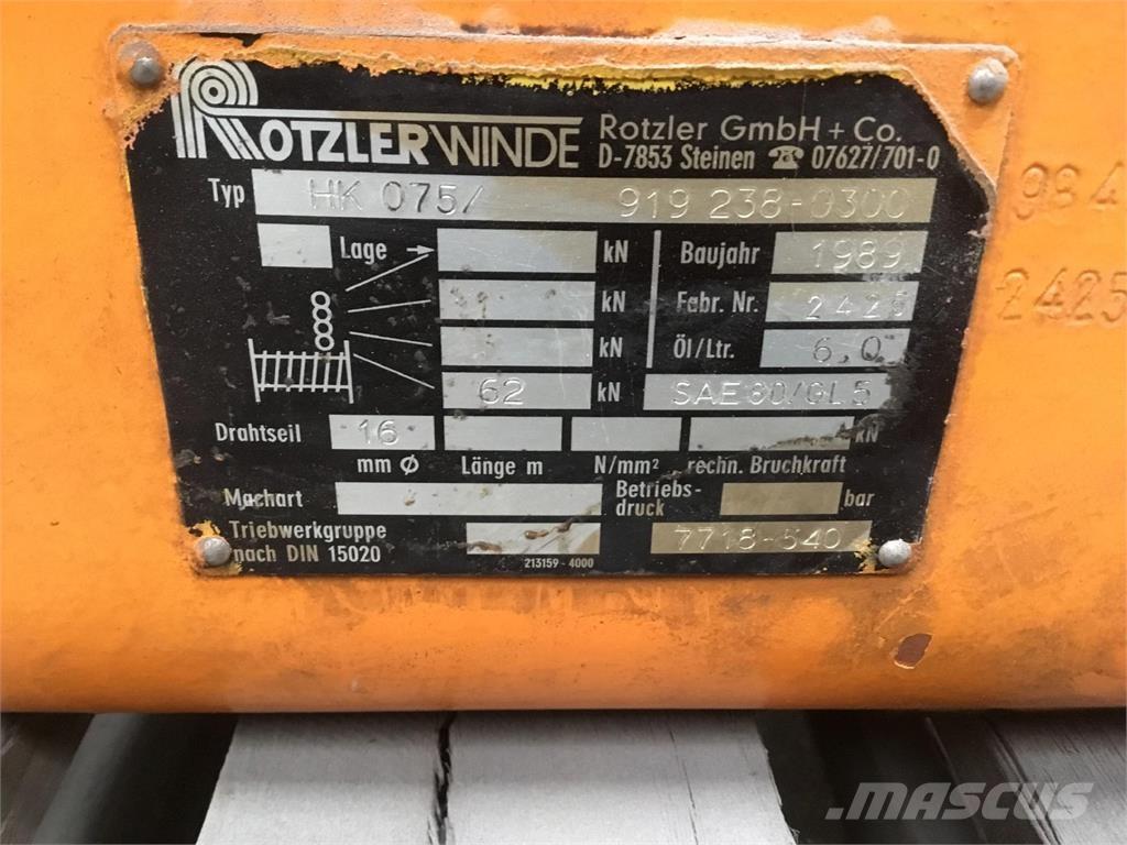 Faun RTF 50-4 winch Peças e equipamento de gruas