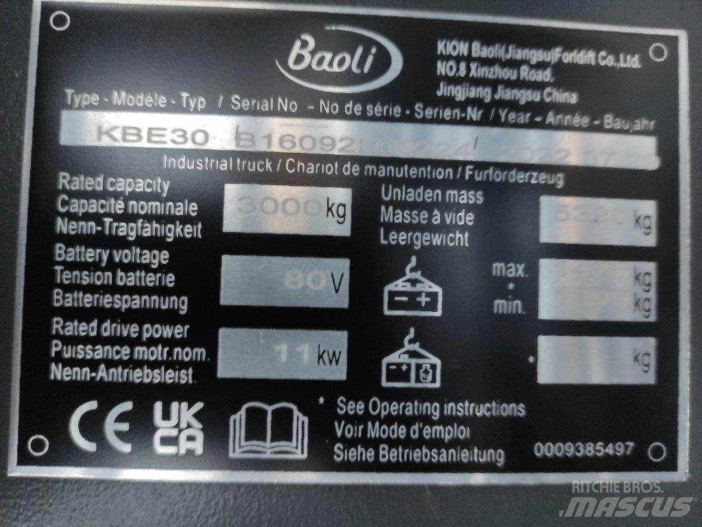 Baoli KBE30 Empilhadores eléctricos