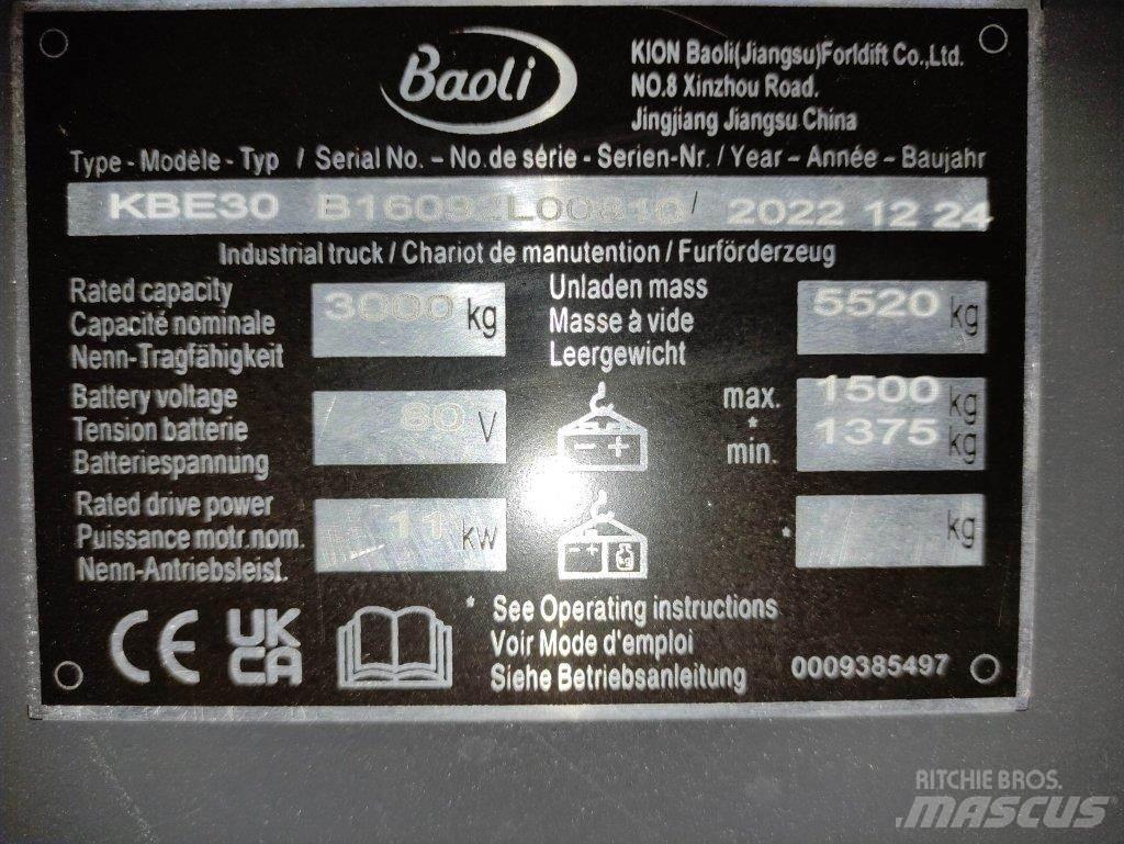 Baoli KBE30 Empilhadores eléctricos