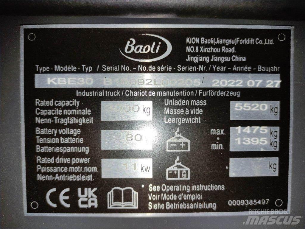 Baoli KBE30 Empilhadores eléctricos