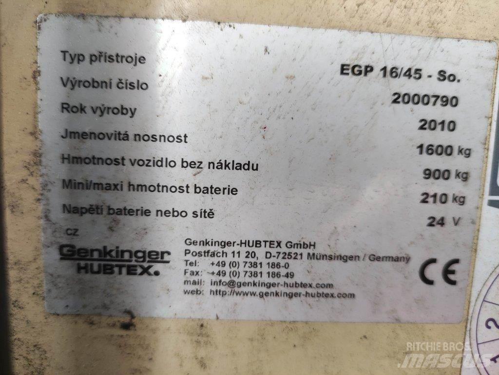 Hubtex EGP16/45-So Empilhador para operador externo