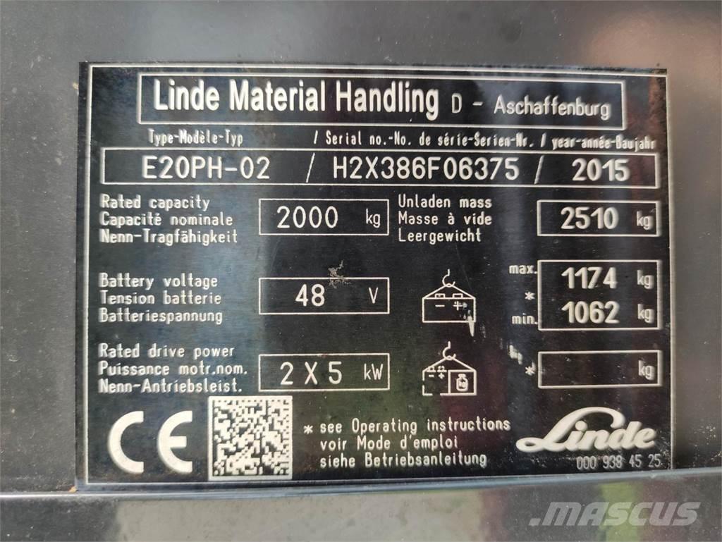 Linde E20-PH-02 Empilhadores eléctricos