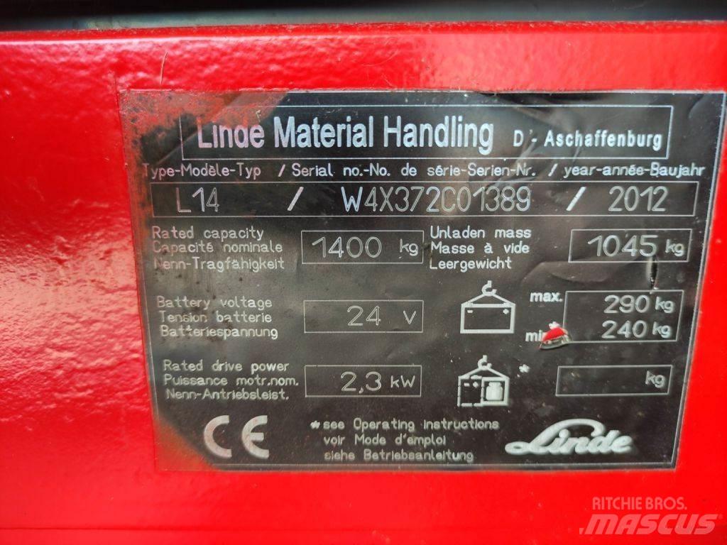 Linde L14-372 Empilhador para operador externo