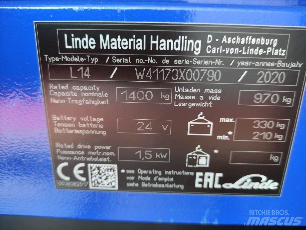 Linde L14i-1173 Empilhador para operador externo