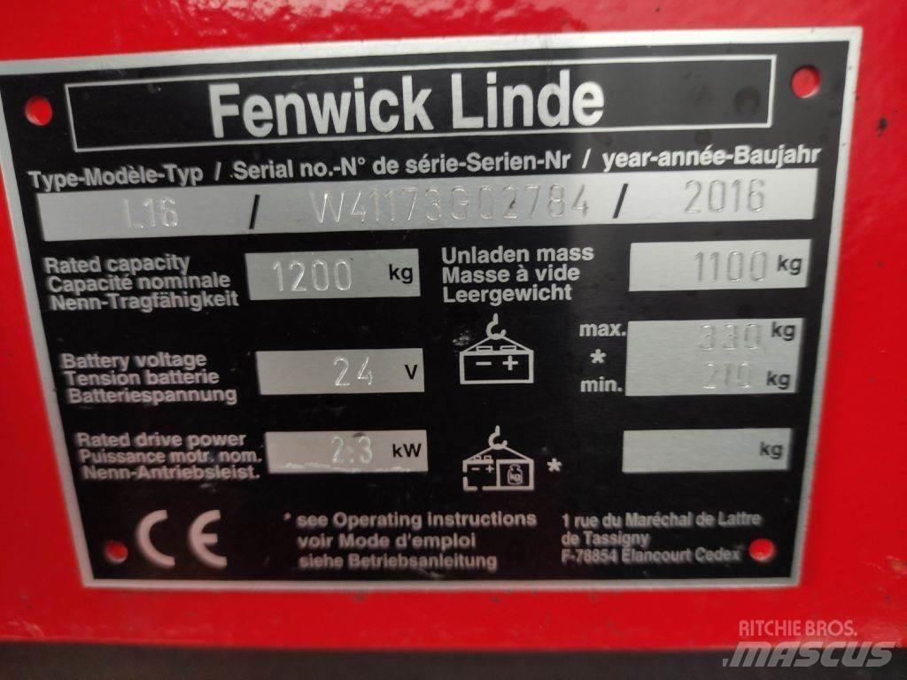 Linde L16-1173 Empilhador para operador externo
