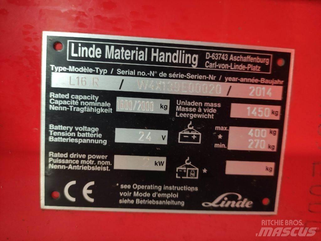 Linde L16R Empilhadores eléctricos