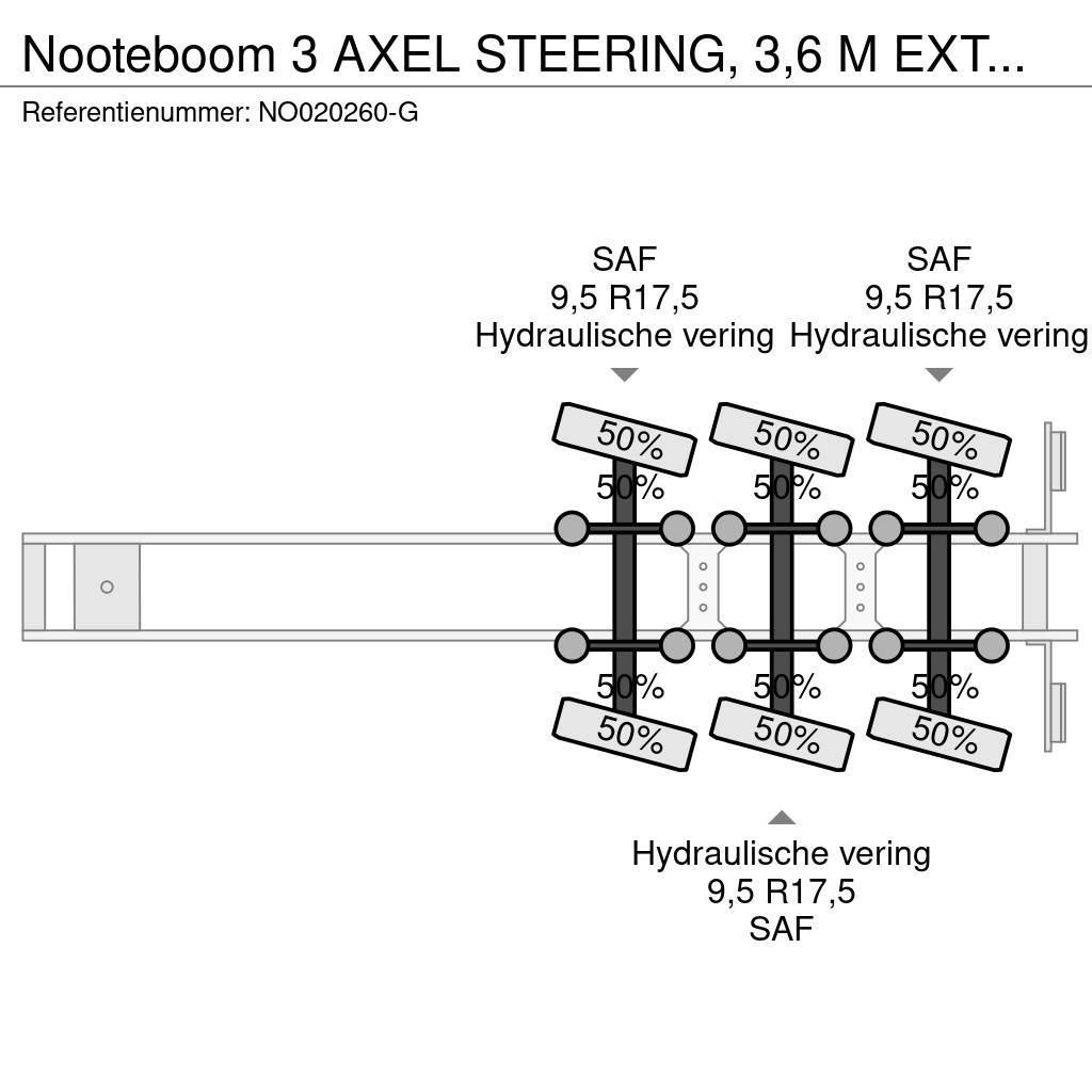Nooteboom 3 AXEL STEERING, 3,6 M EXTENDABLE Semi Reboques Carga Baixa