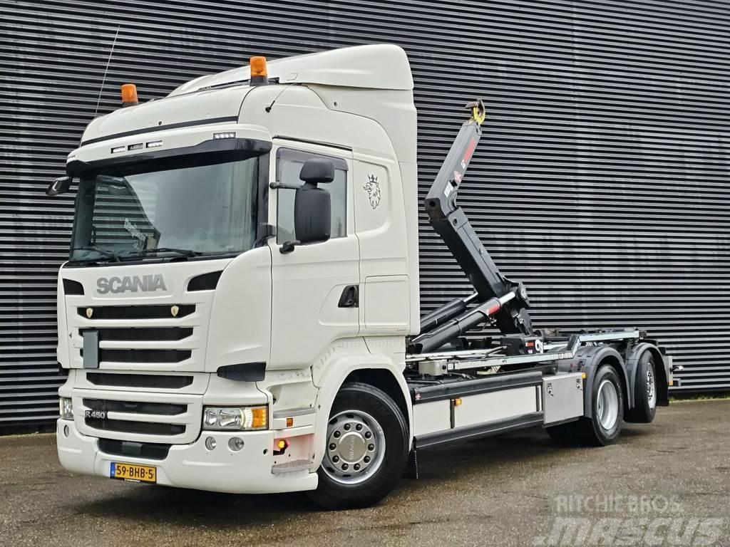 Scania R450 6x2*4 / EURO 6 / HOOKLIFT / ABROLKIPPER Camiões Ampliroll