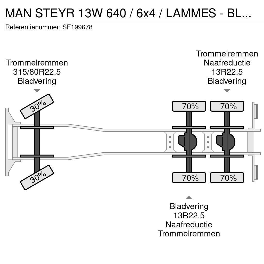 MAN STEYR 13W 640 / 6x4 / LAMMES - BLATT - SPRING / GR Tipper trucks