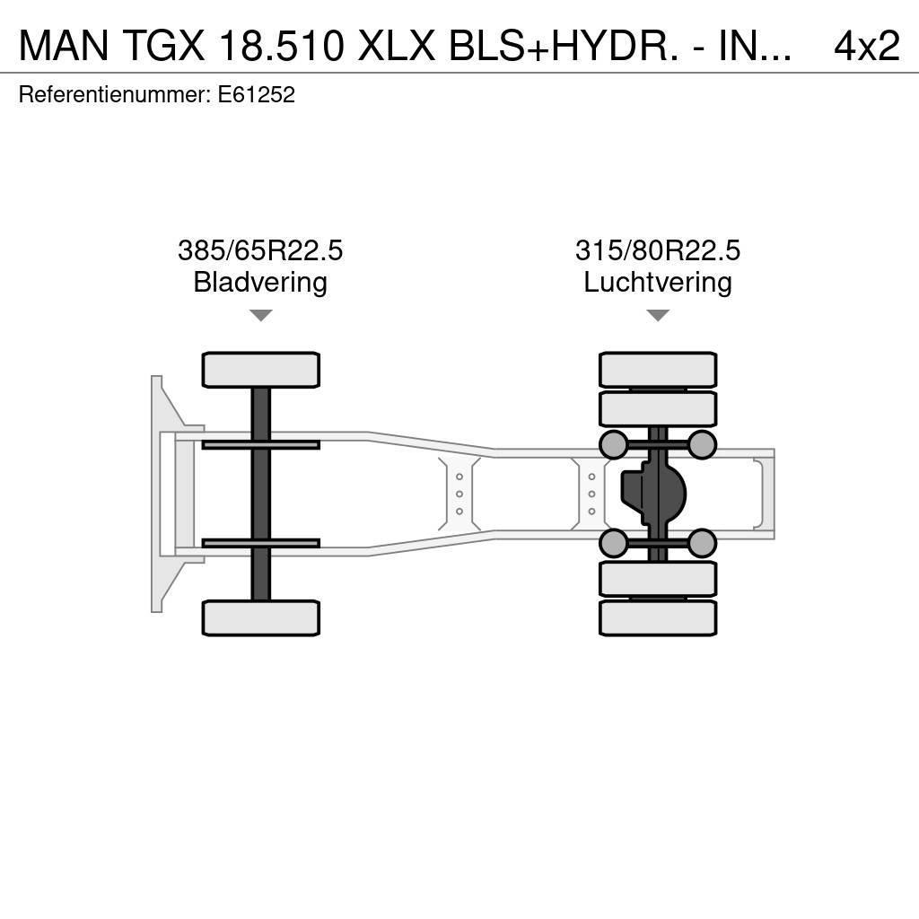 MAN TGX 18.510 XLX BLS+HYDR. - INTARDER Cavalos Mecânicos