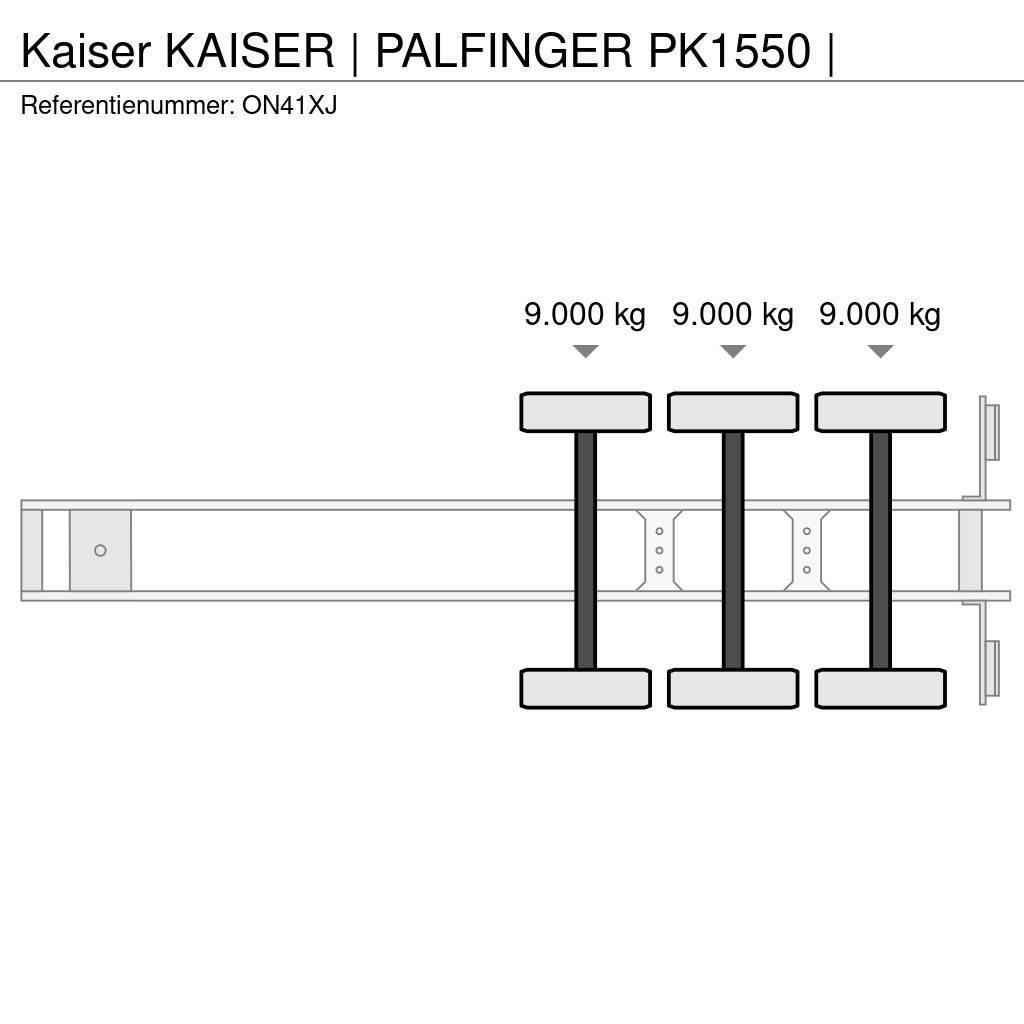 Kaiser | PALFINGER  PK1550 | Semi Reboques estrado/caixa aberta