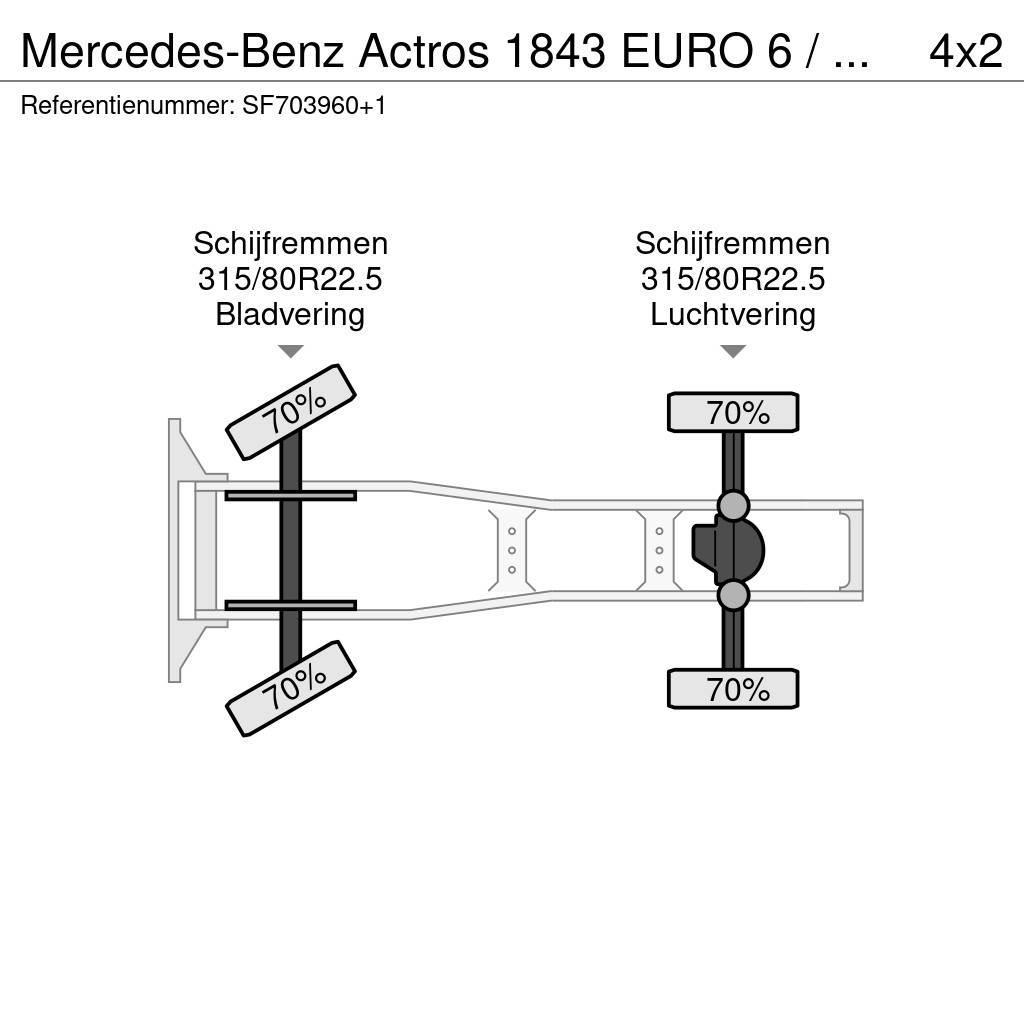 Mercedes-Benz Actros 1843 EURO 6 / PTO Cavalos Mecânicos