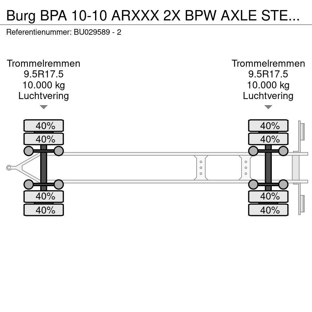 Burg BPA 10-10 ARXXX 2X BPW AXLE STEERING Reboques desmontáveis