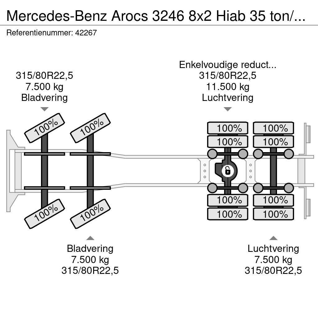 Mercedes-Benz Arocs 3246 8x2 Hiab 35 ton/meter laadkraan + Fly-J Gruas Todo terreno