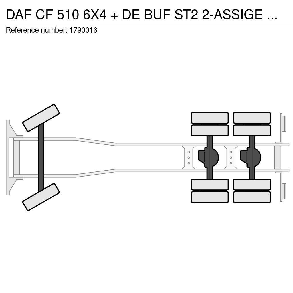DAF CF 510 6X4 + DE BUF ST2 2-ASSIGE 10M3 CONCRETE MIX Caminhões de betonagem