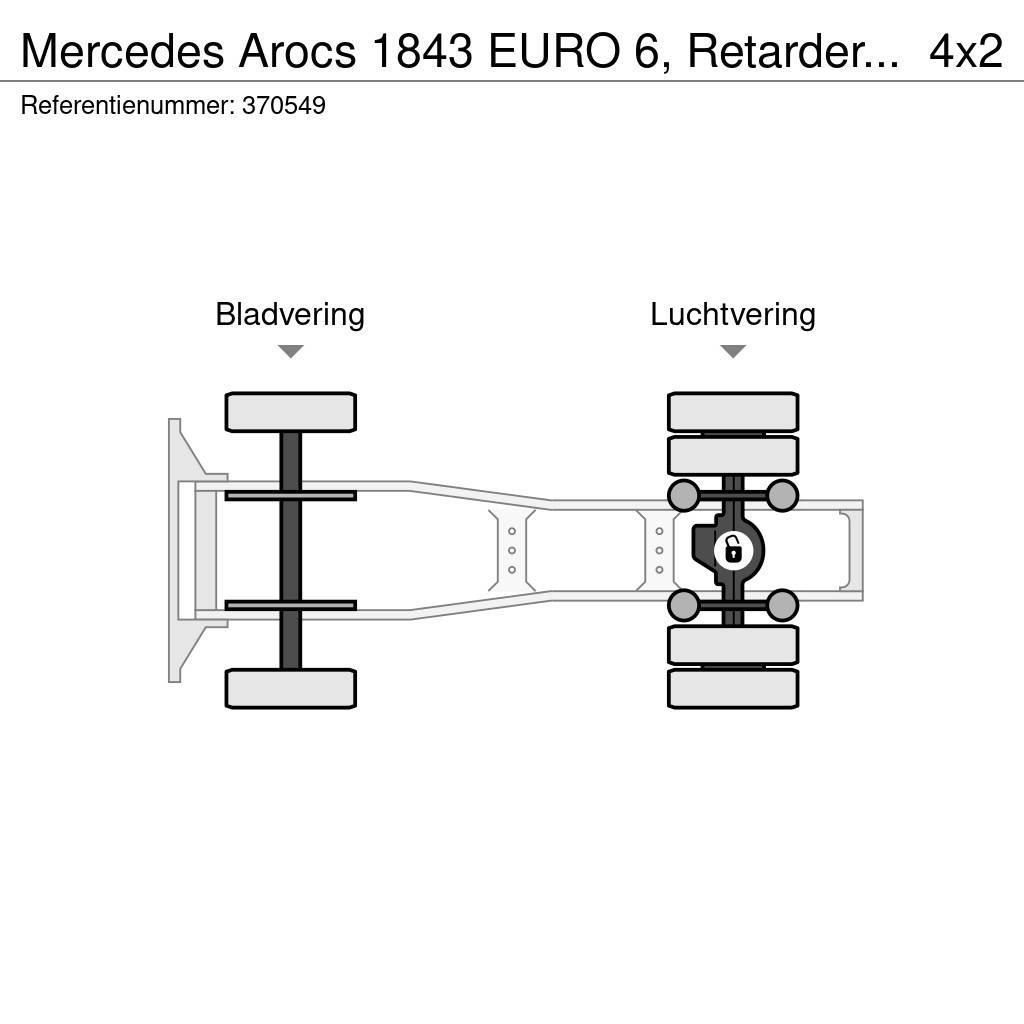Mercedes-Benz Arocs 1843 EURO 6, Retarder, PTO Cavalos Mecânicos