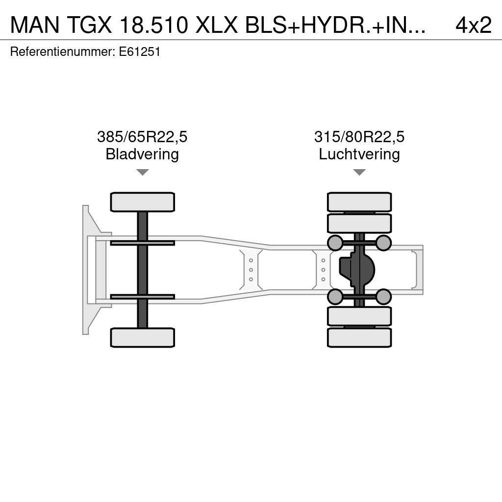 MAN TGX 18.510 XLX BLS+HYDR.+INTARDER Cavalos Mecânicos
