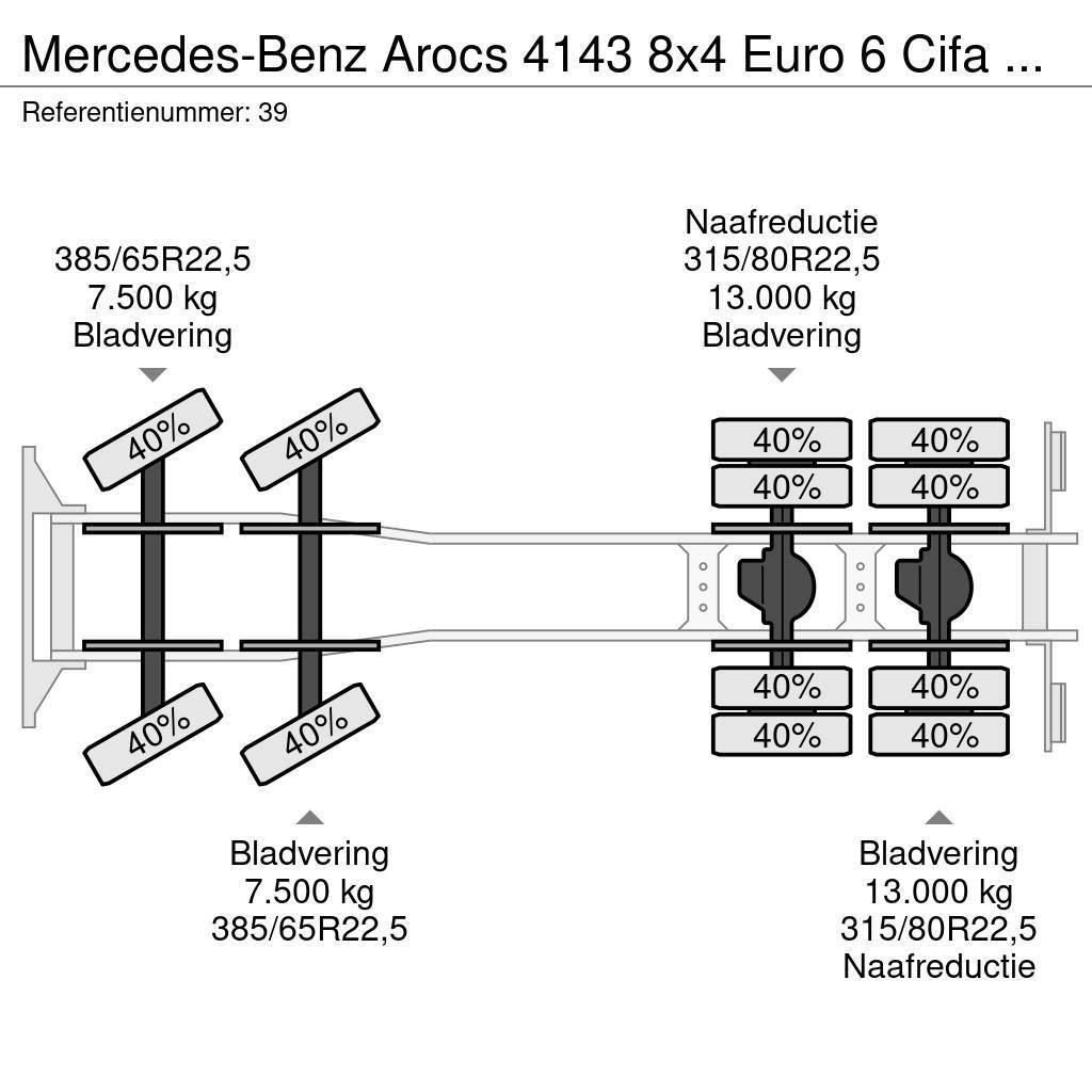 Mercedes-Benz Arocs 4143 8x4 Euro 6 Cifa K47 H-RZ 47 Meter NL Tr Bombas de betonagem