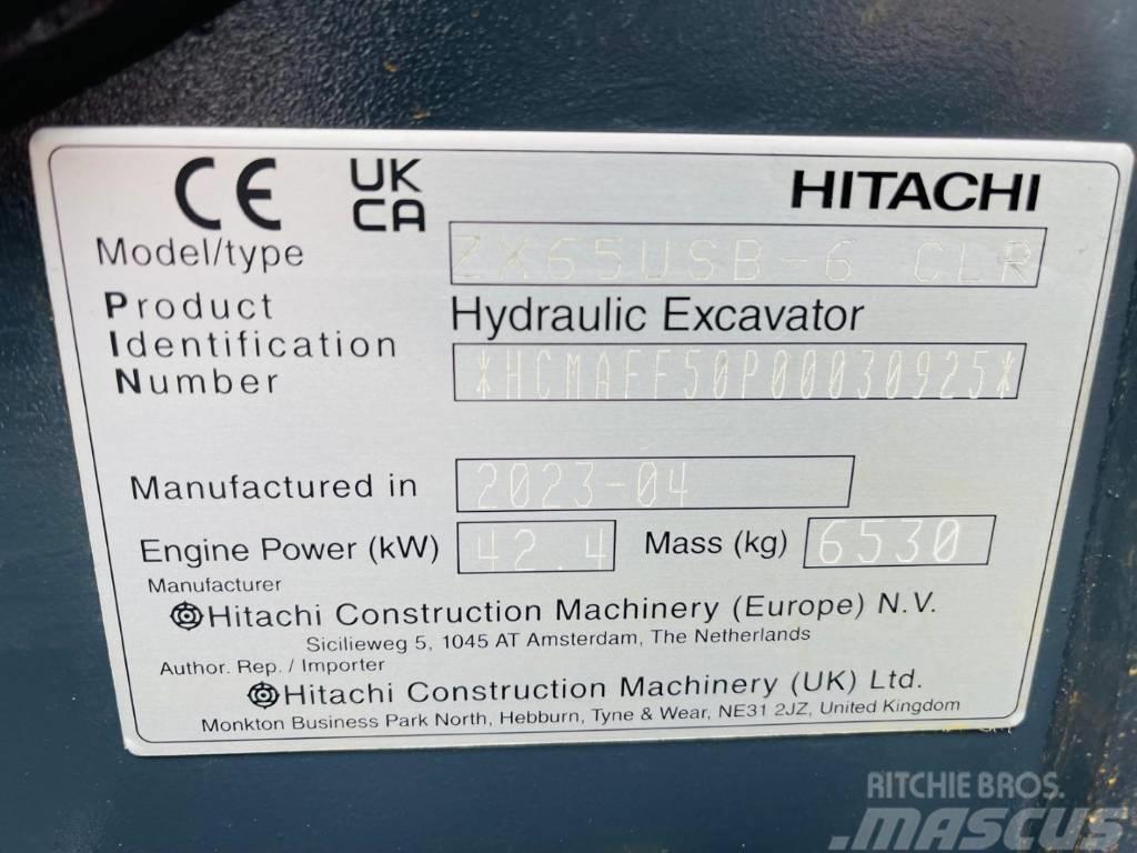 Hitachi ZX 65 US B-6 Miniescavadeiras