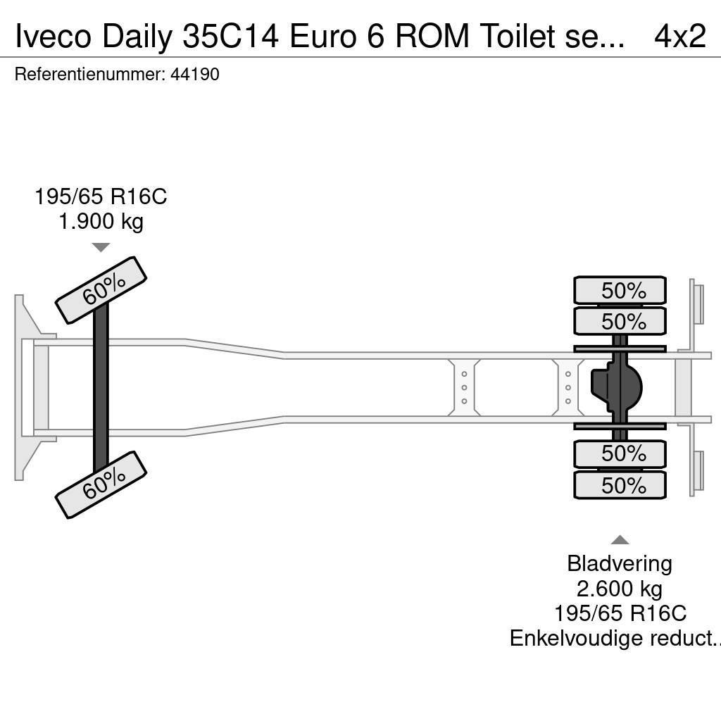 Iveco Daily 35C14 Euro 6 ROM Toilet servicewagen Camiões Aspiradores Combi