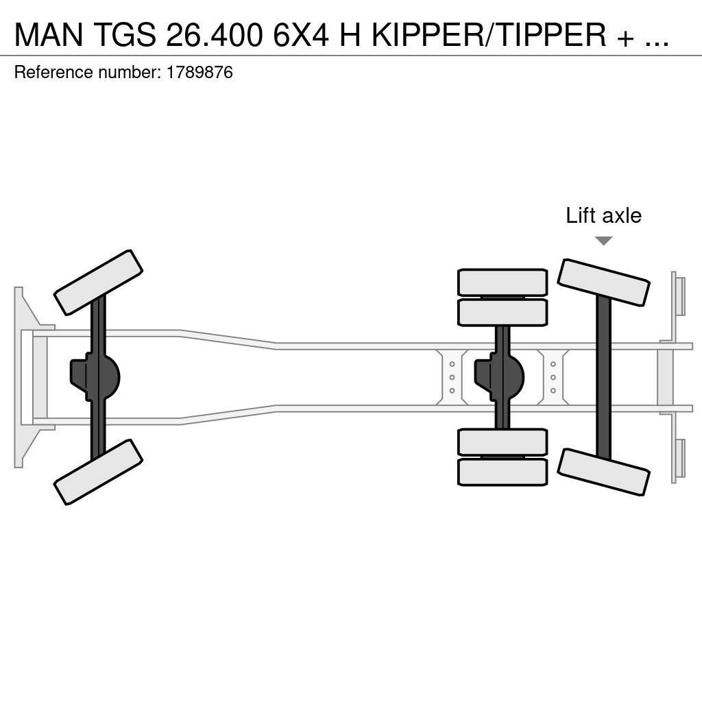 MAN TGS 26.400 6X4 H KIPPER/TIPPER + HIAB 166 E-5 HIPR Camiões grua