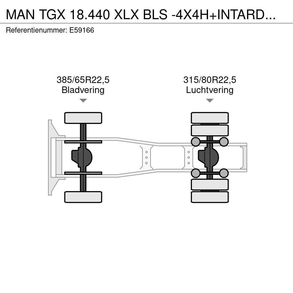 MAN TGX 18.440 XLX BLS -4X4H+INTARDER+HYDR. Cavalos Mecânicos