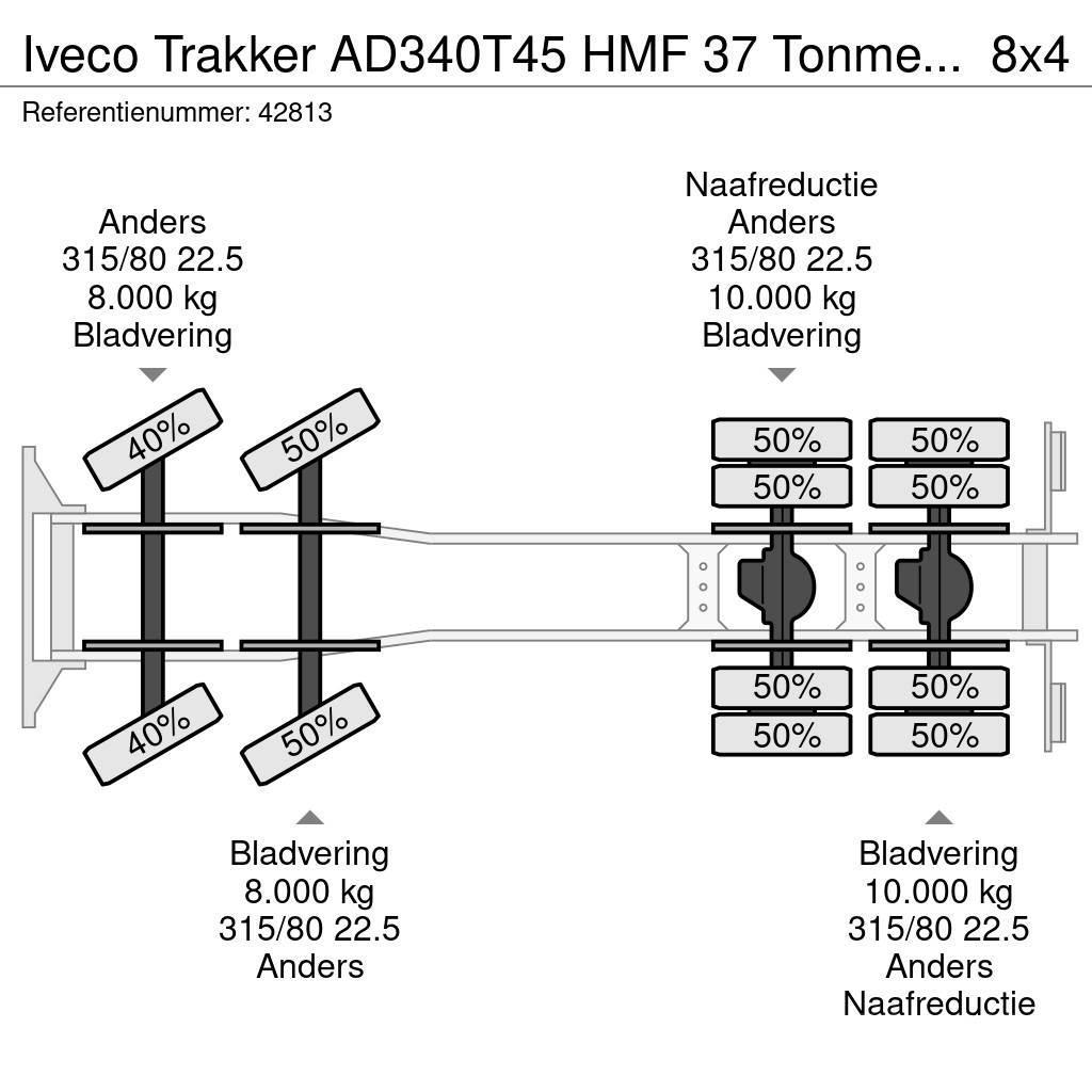 Iveco Trakker AD340T45 HMF 37 Tonmeter laadkraan Full St Camiões Ampliroll