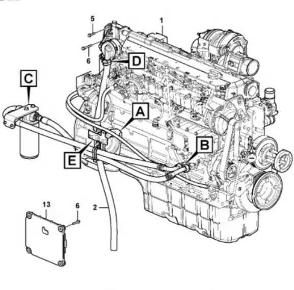 CAT C15 Diesel Motor E374 374D 374F C15 Engine Assy Transmissăo