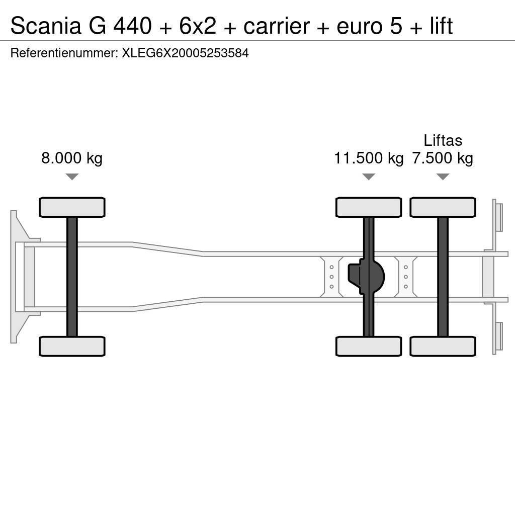 Scania G 440 + 6x2 + carrier + euro 5 + lift Caminhões caixa temperatura controlada