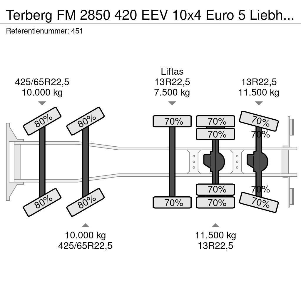 Terberg FM 2850 420 EEV 10x4 Euro 5 Liebherr 15 Kub Mixer Caminhões de betonagem