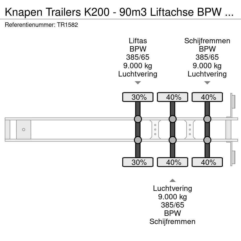 Knapen Trailers K200 - 90m3 Liftachse BPW Alcoa Floor 10m Semi-reboques pisos móveis