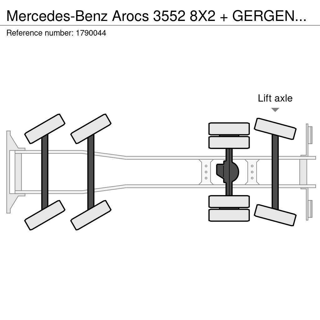 Mercedes-Benz Arocs 3552 8X2 + GERGEN GRK 24/70 HAAKARMSYSTEEM/A Camiões Ampliroll