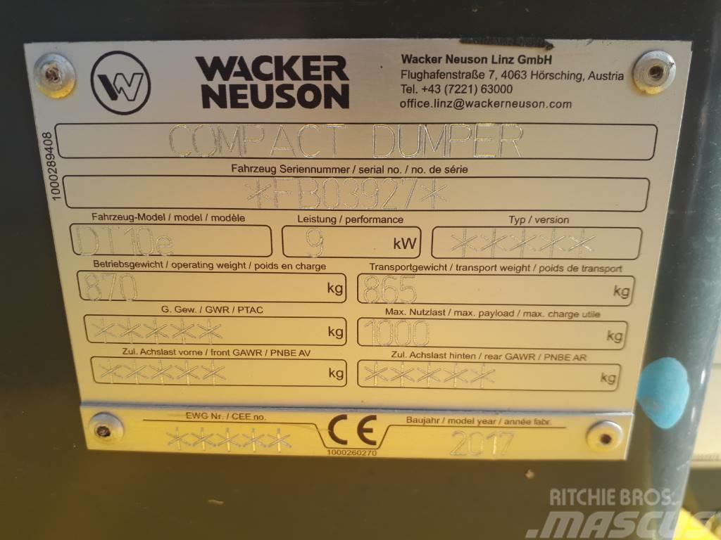 Wacker Neuson DT10e Dumpers de rastos