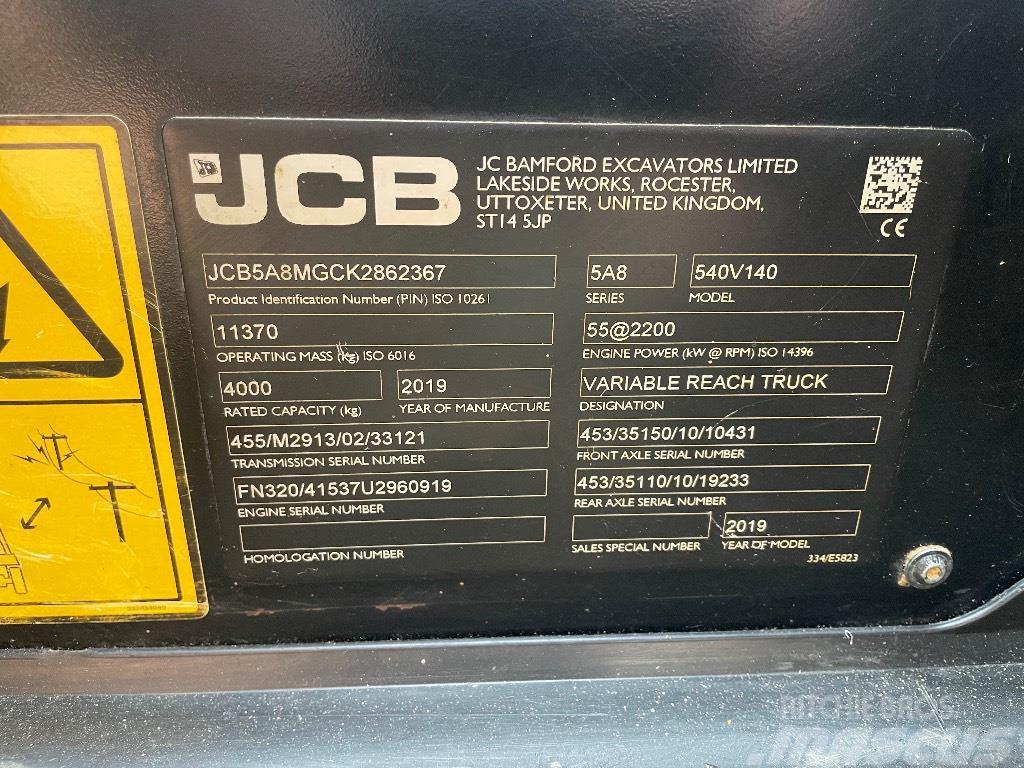 JCB 540V140 Manipulador telescópico