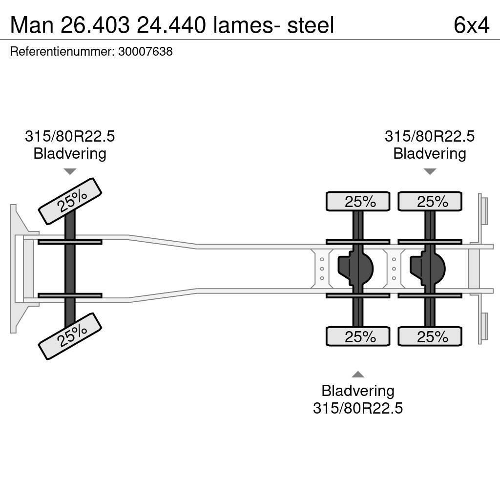 MAN 26.403 24.440 lames- steel Camiões de chassis e cabine