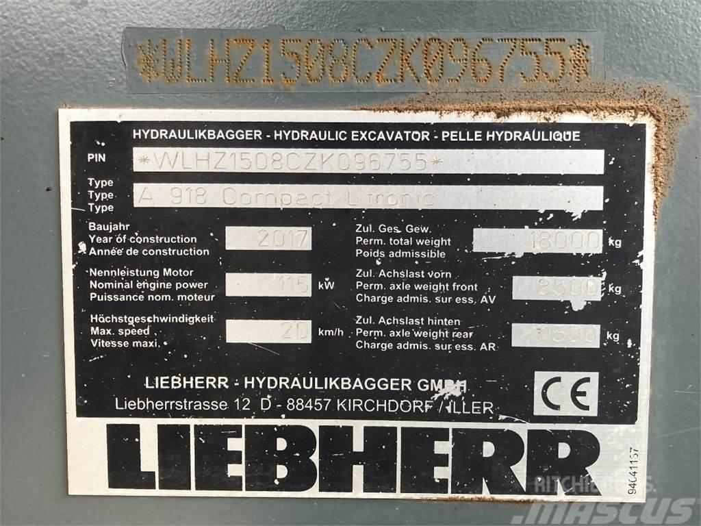 Liebherr A918 Compact Escavadoras de rodas