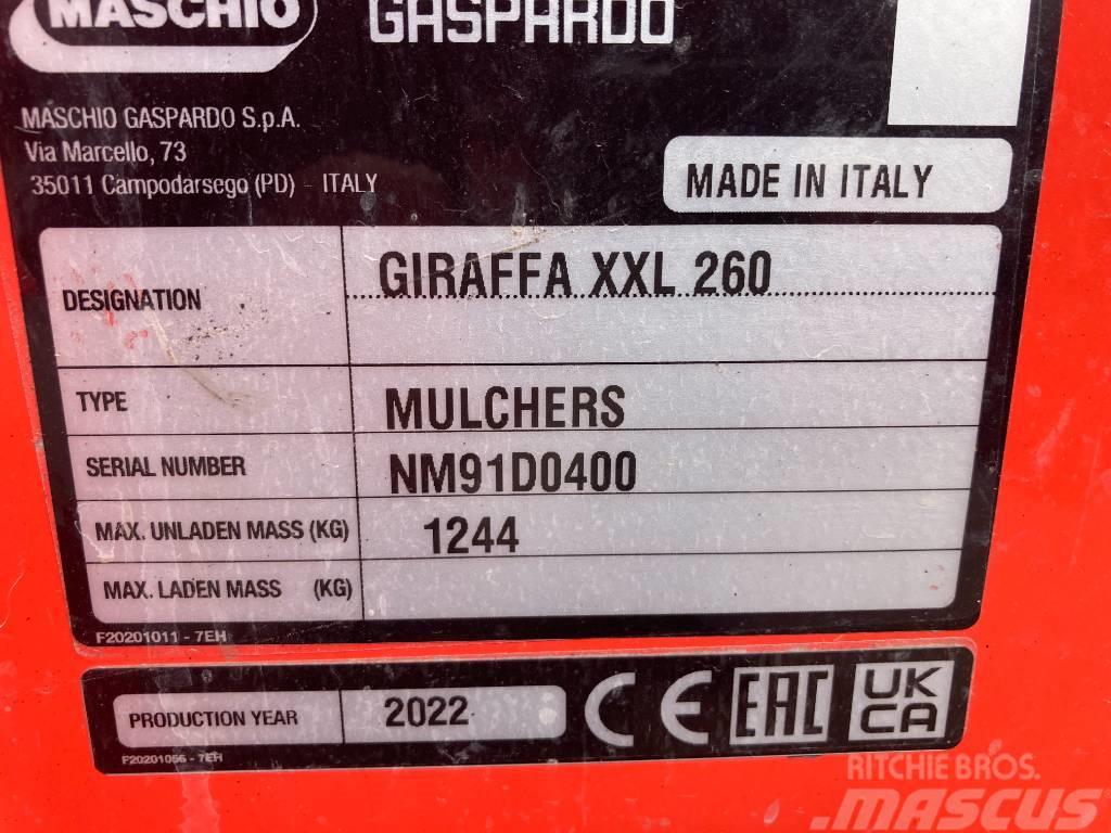 Maschio Giraffa 260 XXL HD Gadanheiras e cortadores de folhas para pastos