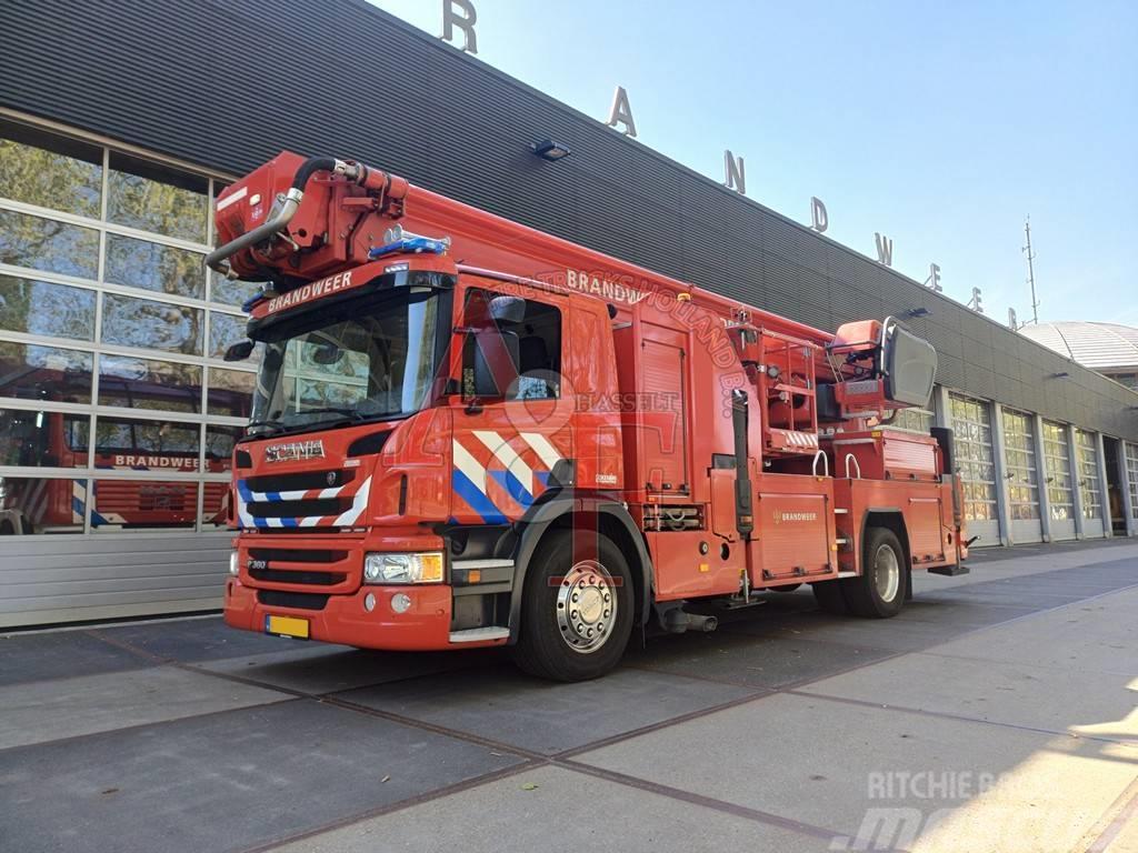 Scania P 360 Brandweer, Firetruck, Feuerwehr - Hoogwerker Caminhões de bombeiros