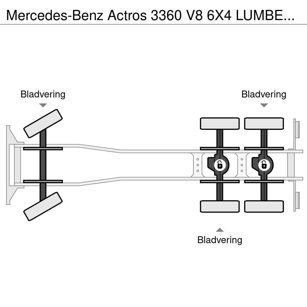Mercedes-Benz Actros 3360 V8 6X4 LUMBER TRUCK - SPRING SUSPENSIO Caminhões de transporte de troncos